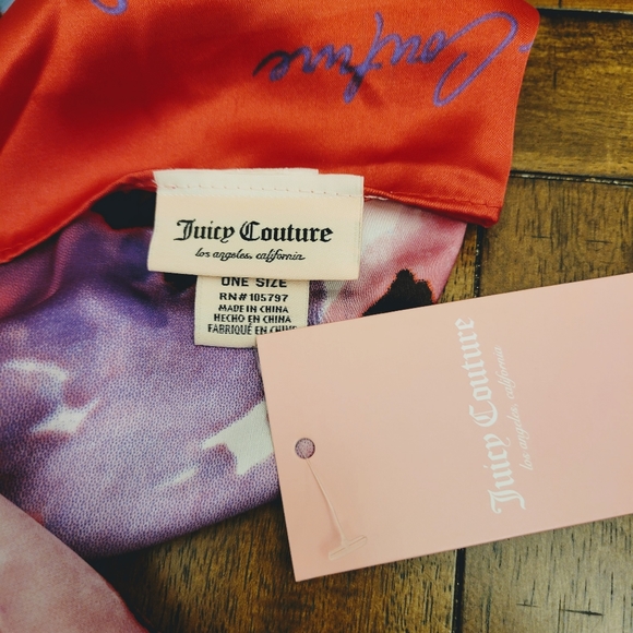 NWT Juicy Couture Rectangle Floral Print Scarf - Picture 6 of 9